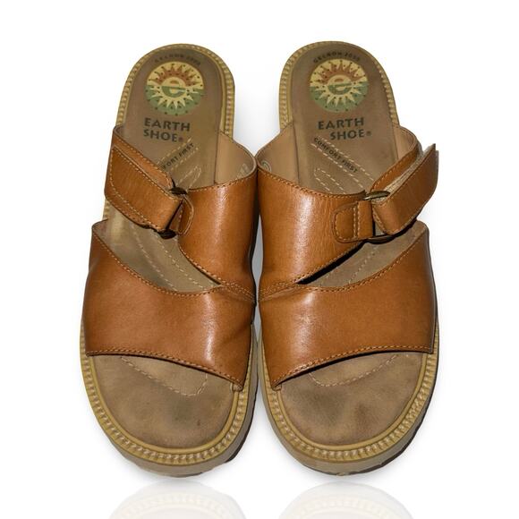 Earth Shoe Willow Leather Sandals Size 10 Comfort First Gelron 2000 - Picture 1 of 8